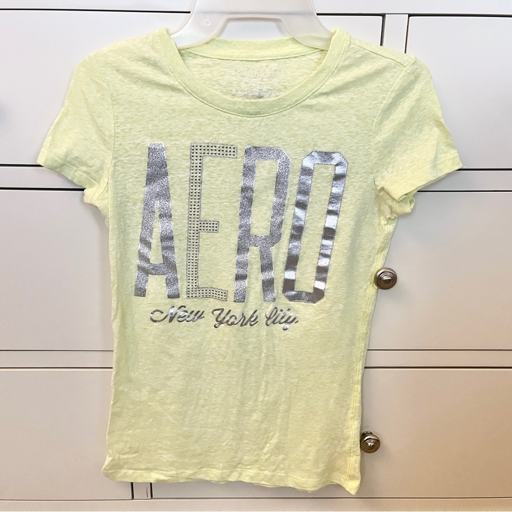 Aeropostale T-Shirt Bright Neon Yellow Never Worn Small Women SP